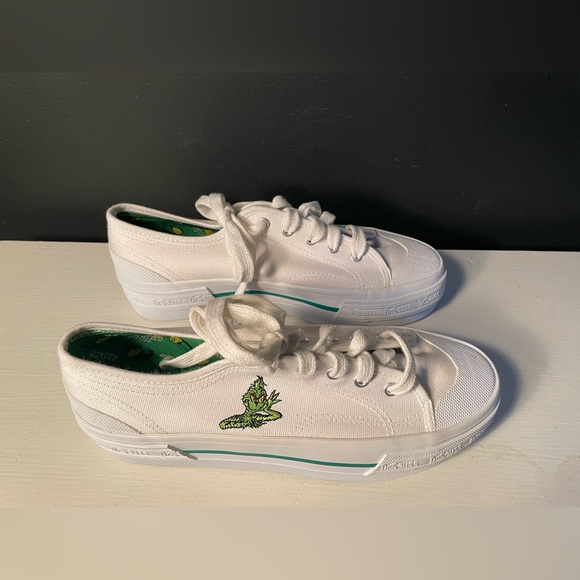 Dr. Seuss Grinch Sneakers White Canvas Platform New in Box 8.5 - Picture 4 of 8